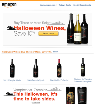 Amazon Wine Halloween Promo